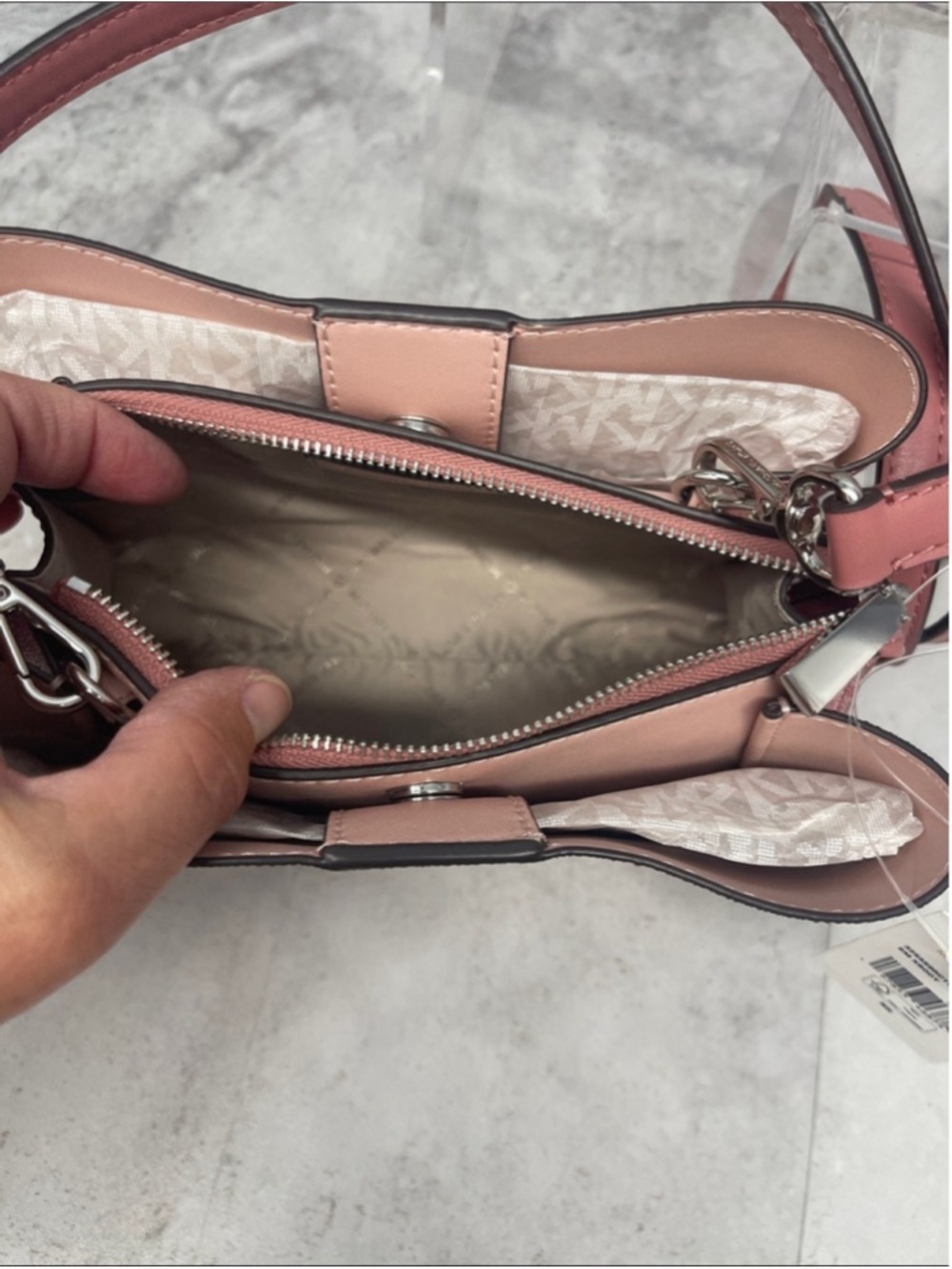 Michael Kors Ruthie Crossbody & Matching Wallet MK Signature Logo Rose Pink - Picture 8 of 15